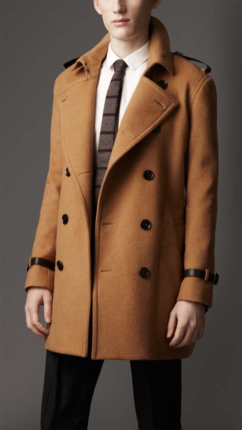 burberry london mens wool coat|burberry cashmere trench coat men's.